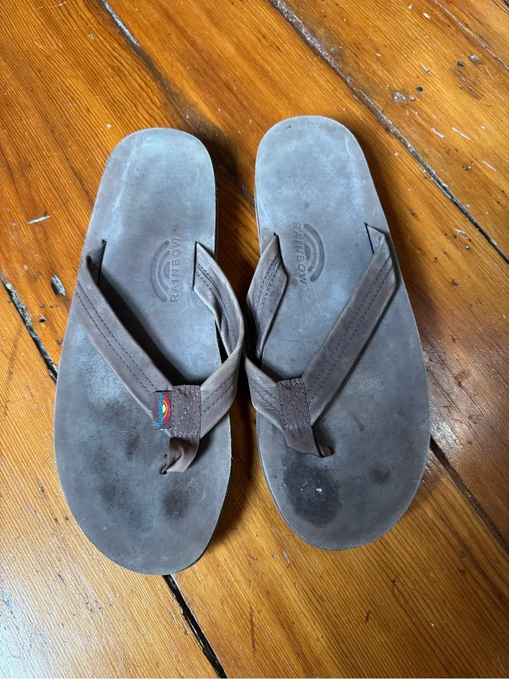 Men’s brown leather RAINBOW sandals